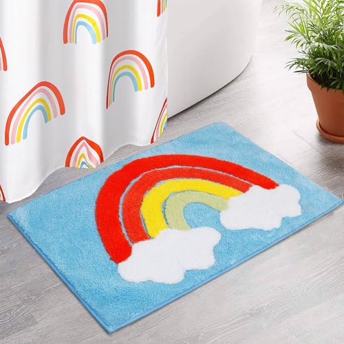 Image of AAZEEM Mat Rugs Non-Slip Abstract Bath Rugs Cute Mat Washable for Tube |