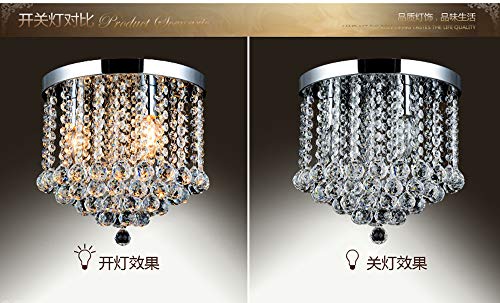 Junhong-Flush-Mount-Ceiling-Light-LED-3-Brightness-K9-Crystal-Chandelier-Pendant-Light-Apply-to-Living-RoomCorridorAisle-Lightswith-LED-Bulbs-D138-x-H11-D35cm-x-H28cm