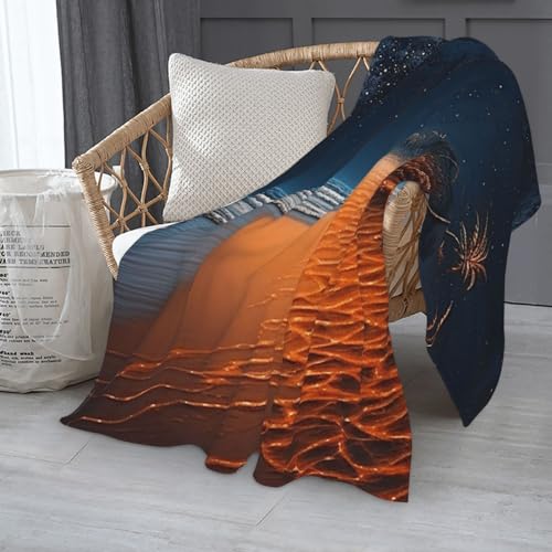 Couverture en flanelle cocon de douceur vagues chaudes lit sofa
