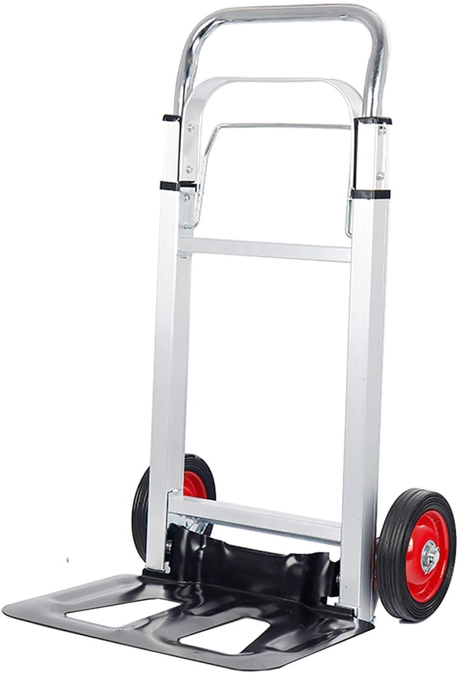 DEZYN - Heavy Duty Aluminium 90kg Folding Foldable Hand Sack Truck Barrow Cart Trolley Industrial Warehouse Hand Truck, Sack Truck