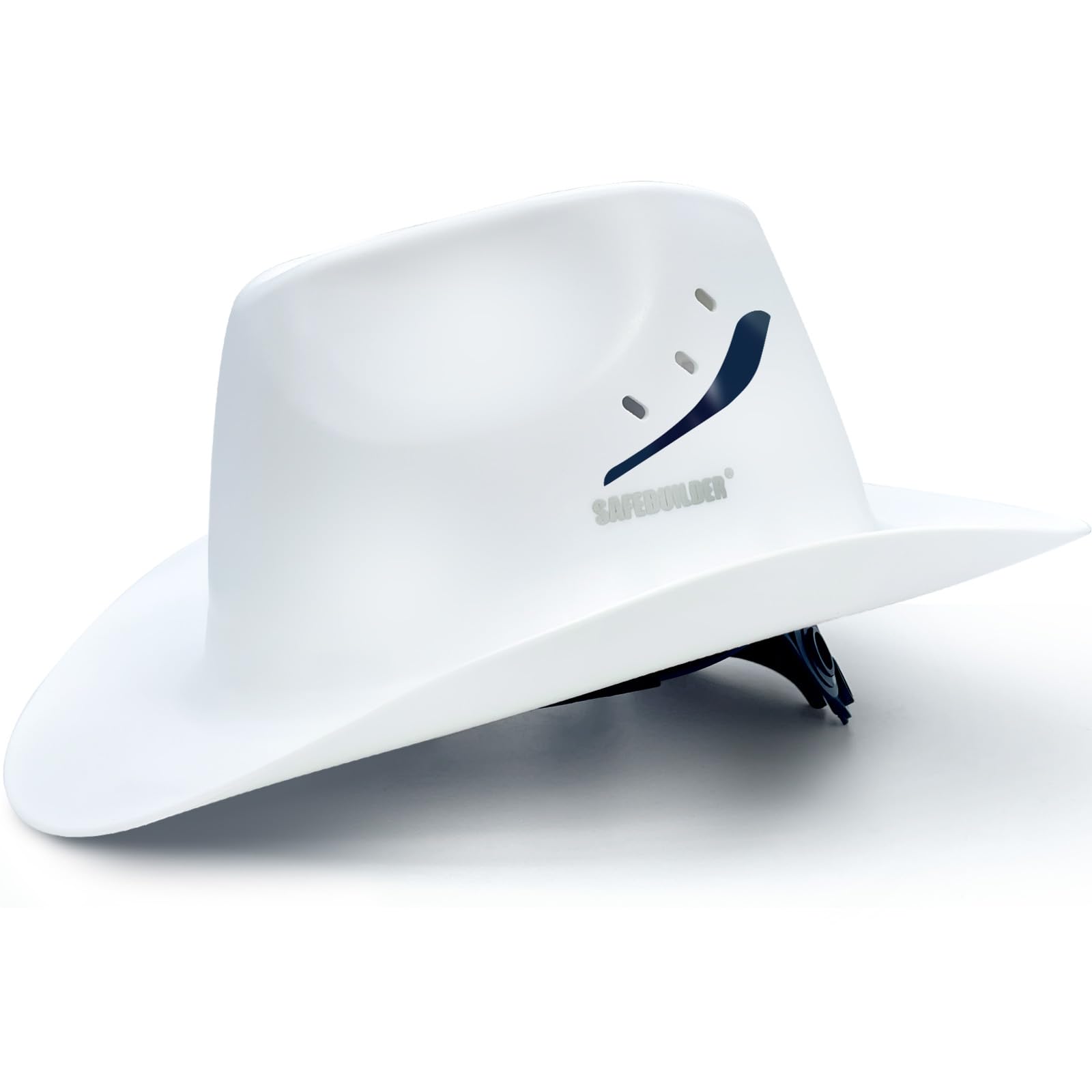 Cowboy Style Hard Hat Class C Safety Helmet Vented Full Brim Hard Hats Work Safety Helmet for Men and Women Outdoor,Industrial,Construction Head Protection- ANSI Approved (White)