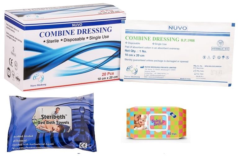 NUVO MEDSURG Sterile Combine Dressing Pad 10 CM X 20 CM - 40 Pcs (B09M73BFYK) Amazon Price History, Amazon Price Tracker