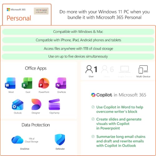 Image of Dell Slim Desktop ECS1250 - Intel Core Ultra 5-225 Processor, UHD Graphics, 16GB Memory, 512GB M.2 SSD, Windows 11 Home, Onsite+Migrate Service with Microsoft 365 Personal (1 Year)