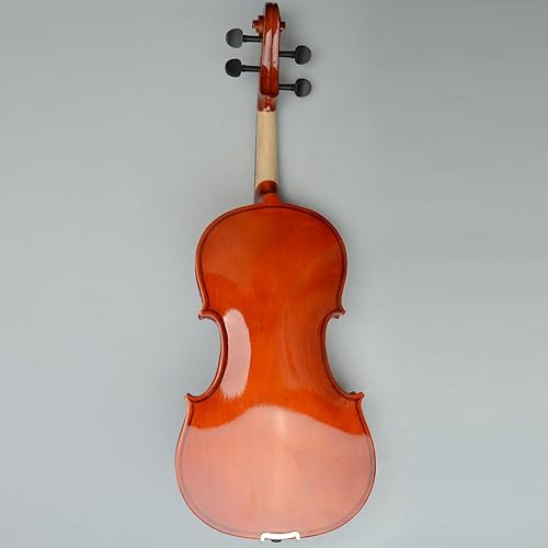 Miniatura 7 de Juego de viola acústica con arco de colofonia y instrumento musical, juego de viola de madera maciza barniz con funda ligera, arco y colofonia para