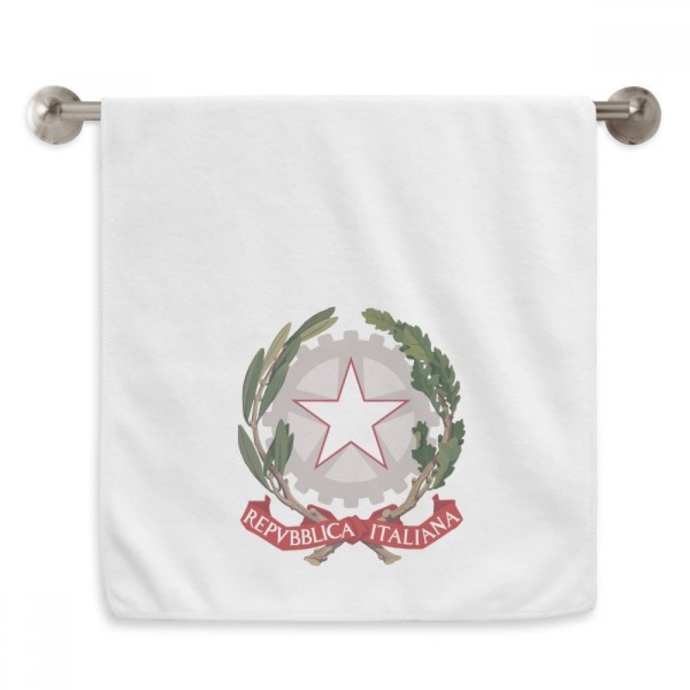 Serviettes Moelleuses Blanches Motif Emblème National Italie Europe 13x29 Pouces