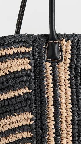 Madewell Women's Mini Black And White Straw Tote4