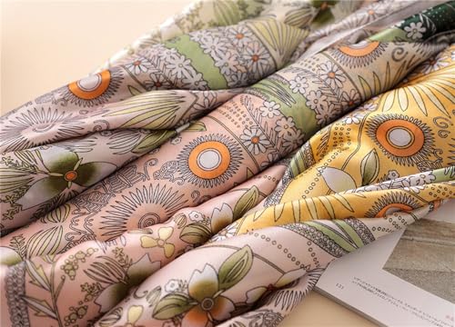 Image of ZDMHSH Fashion Scarves Scarf 100% Silk Feeling Scarf Silk Like Scarves Long Lightweight Sunscreen Shawls for Women
