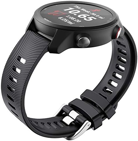NotoCity for Garmin Forerunner 645 Band, 245 Band, 20mm Replacement Strap Soft Silicone for Vivoactive 3 Music Vรฦยญvomove HR Forerunner 645/245 Music smartwatch