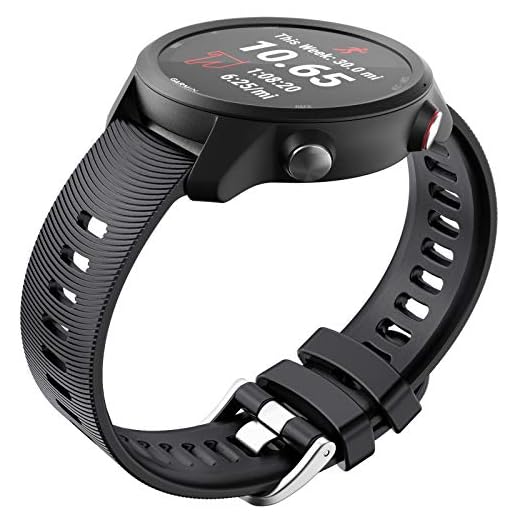 NotoCity Armband för Garmin Vivomove HR/Vivoactive 3/Vivoactive 3 Music/Forerunner 245/645 music, 20 mm premium silikon QuickFit armband, flera färger (svart)