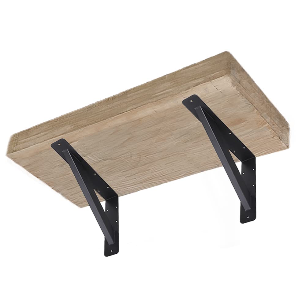 2 soportes de soporte de encimera de 12 x 9 pulgadas, soportes de estante flotantes sólidos resistentes, corbels para encimeras, soportes de mantel triangular, 90 grados (12 x 9 x 2)