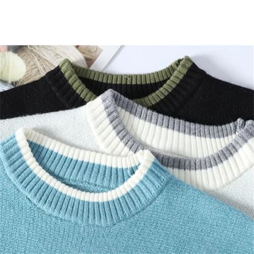 Men's Korean Style Knitted Sweater Male O-Neck Long Sleeve Pullovers Men Casual Sweaters4
