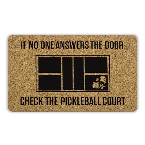 INDAJEDN Funny Pickleball Gifts Door Mat, Gifts for Pickleball Lovers Welcome Mats Doormat for Front Door Porch Outside Inside Outdoor Indoor Entrance, 17x29 Inch