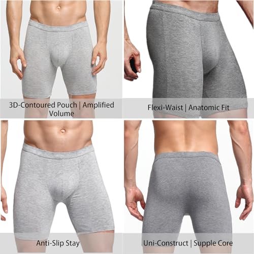 Men's Boxer Briefs- Ultra Soft Underwear with Moisture Wicking & No Ride Up,Breathable Comfort for Everyday4