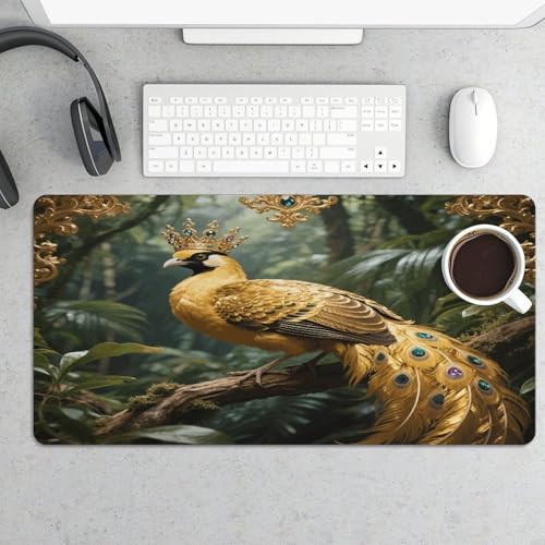 Golden Bird Desk Mat Fashion Large Mouse Mat Non-Slip miniatura 5