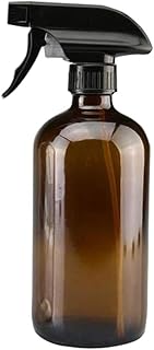 XINGZI 1PCS 500ML/17OZ Amber Glass Spray Bottles Fine Mist Sprayer Container With Black Trigger Mist Sprayer Great for Essential Oils Homemade Cleaning Products Aromatherapy