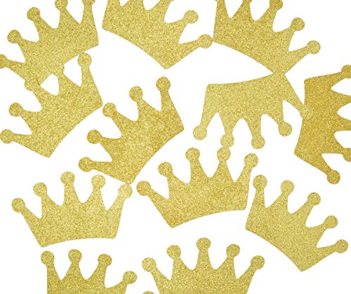 Image of Qttier 12pcs Crown Confetti, 4.7 inches Gold Glitter