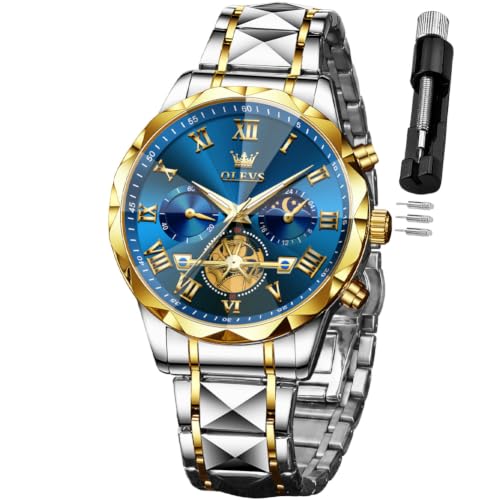 Image of OLEVS Watch for Men Chronograph Business Dress Large Face Mens Wristwatches
