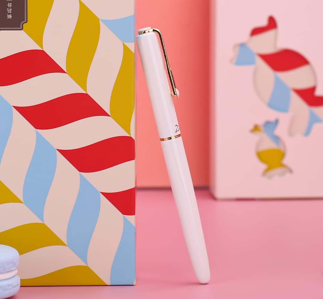 Picasso 620 Yummy Candy Series Fountain Pen with Gift Box (White, EF Nib 0.35mm)