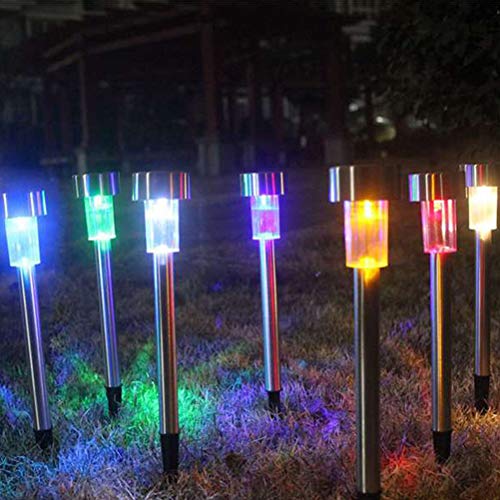 Lampe Au Sol Spot Encastrable éTanche,éClairage ExtéRieur Solaire Lampe Au Sol Spot Encastrable,Lampes Solaires De Jardin,LumièRes Solaires De Pelouse(Couleur,10pcs) Cover