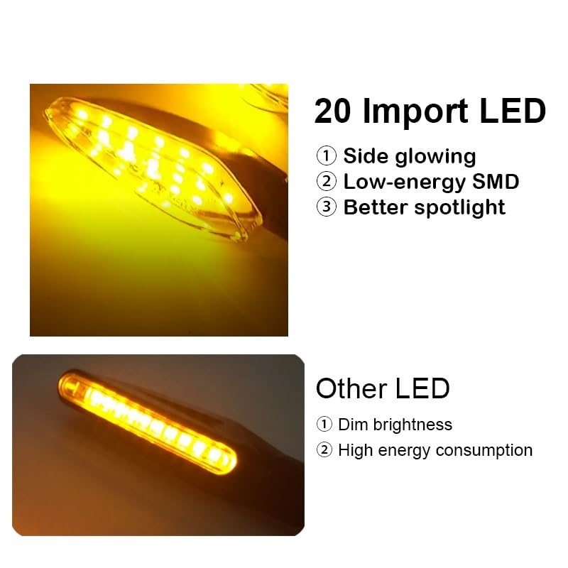 Intermitentes Motocicleta Intermitentes de motocicleta homologados E4 Intermitente EMark Luz LED para Relé incorporado para