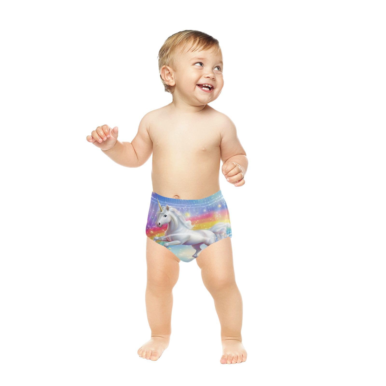 Coikll Cute Rainbow Horse Toddler Training Underwear Waterproof Baby Pee Pants -3T