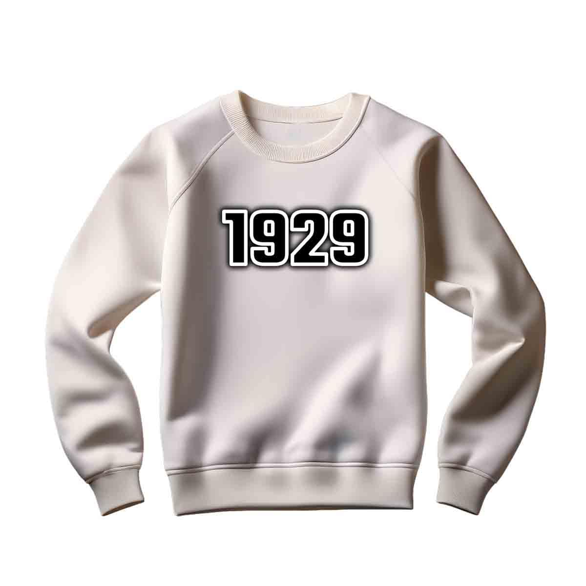 Sweatshirt 1929 unisexe blanc en maille premium durable - 5