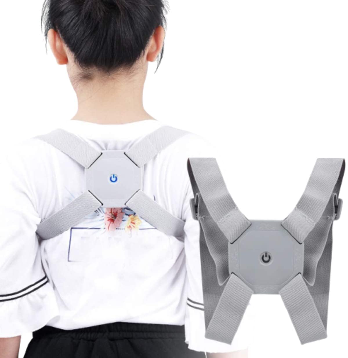 Exxelo Fabric Posture Corrector For Kids, Adjustable Back Brace Straightener Smart Posture Reminder Back Correction Trainer With Intelligent Sensor For Neck, Back And Shoulder-M (B0D7X12YN2) Amazon Price History, Amazon Price Tracker