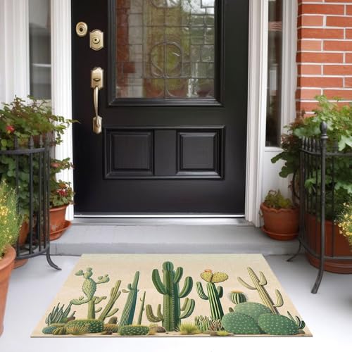 Tapis salon 160x230cm vert sauge moquette douce cactus lavable
