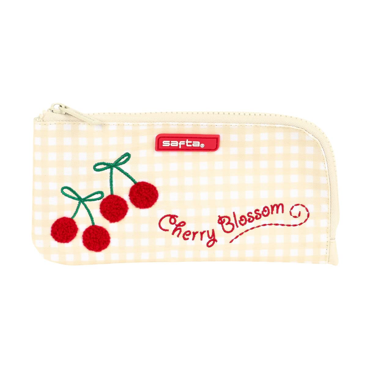 SAFTA 842228908 Flat Pencil Case Cherry 23X11X1Cm, Multicoloured