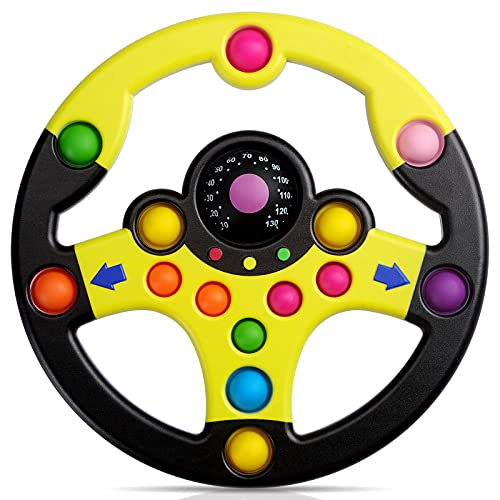 Aemotoy Simple Push Fidget Bubbles Toys for Kids Adults Dimple Pop Sensory Silicone Stress Relief Toy Simulated Driving Popping Educational Toys Birthday Gift for Boys Girls