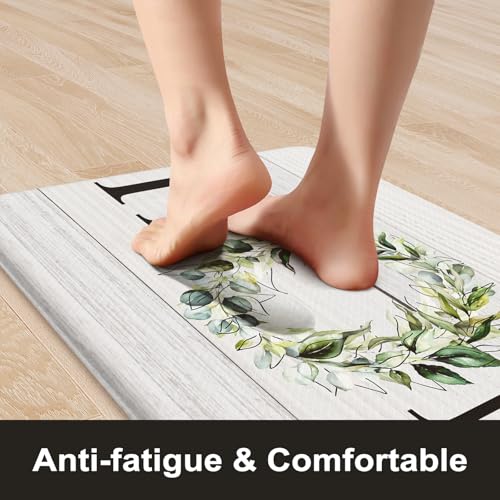 Kimode Farmhouse Kitchen Mat 2Pcs Anti Fatigue Kitchen Rugs Non-Skid Waterproof Kitchen Floor Mat Cushioned Comfort Standing Mat For Office,Laundry,Sink,Home thumb #2