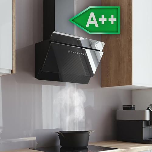 Miniatura 3 de Cecotec Campana Extractora Decorativa 60cm - Bolero Flux Dt 608000 Glass Black A . Motor 210w, Bajo Consumo, Succión 800m3 H, Control Táctil, 3 Niveles Booster, Hand Movement Control, Vidrio Negro