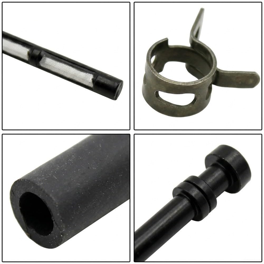 Tubo de combustible plástico negro kit de repuesto jardín