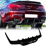 MCARCAR KIT Matte Black Rear Diffuser Compatible with BMW 6 Series F06 F12 F13 M6 2Door 4Door 2013-2018 Lower Bumper Lip Spoiler Body Kit Factory Outlet