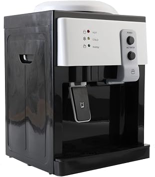 Top Loading Water Cooler Water Dispenser Countertop Water Cooler Dispenser- Hot Cold and Room Temperature Water, Holds 1.2 to 5 Gallon Bottles for Home/Office/Dormitory Use