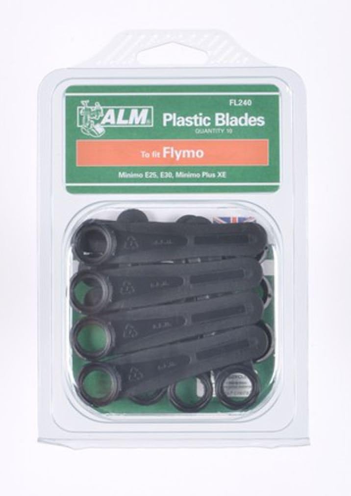 ALM Manufacturing Lame In Plastica FL240 Per Tagliaerba Flymo Confezione 10 Almfl240 It - Foto 3