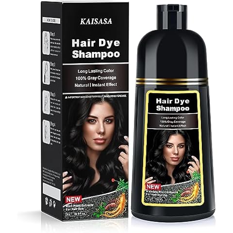 Kaisasa Black Hair Dye Shampoo for All Cover