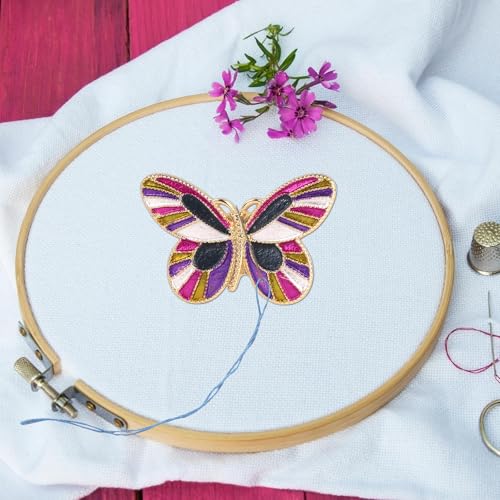 Image of Gosknor Needle Minder Magnet, Butterfly Magnetic Needle Holder Magnetic Cross Stitch Accessories for Cross Stitch Embroidery Sewing Needlework Accessories