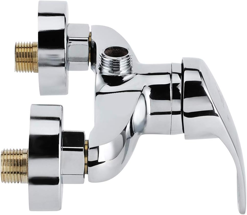 2 Thread Shower Valve, Wall Mounted Concealed Shower Mixer Valve, Hot Cold Water Mixing Valve for Bathroom, Upward Water Outlet Shower Accessory