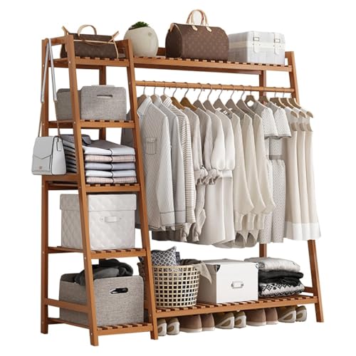 Cintre en bambou multifonctionnel pour armoire et dressing de chambre