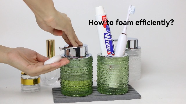 Glass toothbrush holder and soap dispenser