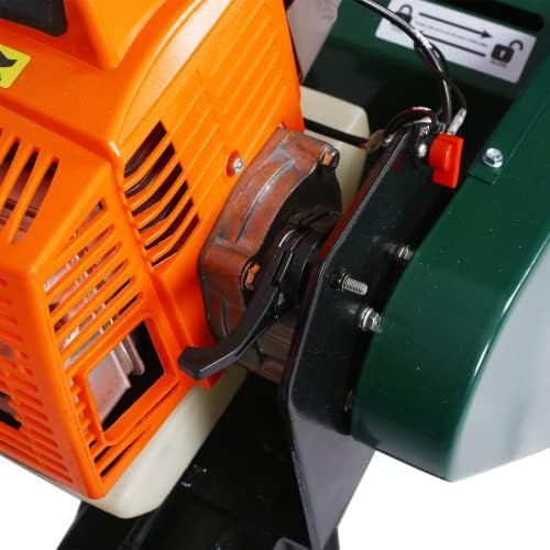 Donext 20" Double Flywheel Log Splitter, 7-Ton Splitting Force,Compact Horizontal Design,Electric & Gas-Powered, Auto Return,63cc Engine, for Firewood Splitting, for Forestry Harvesting,Green