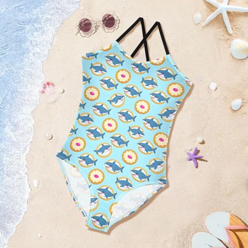 Shark Cracker Girls One Piece Swimsuits Quick Dry Beach Swimwear Bathing Suit3