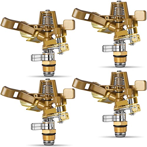 Ferraycle 4 Pieces 1/2 Inch Brass Impact Sprinkler Head with...
