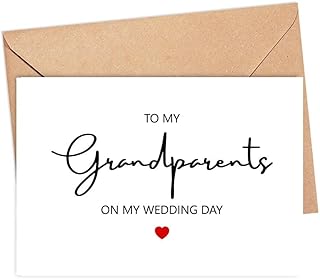 AcevedoDesign To My Grandparents On My Wedding Day Card - To My Grandparents Card - Wedding Day Card To Grandparents - Card For Grandparents On My Wedding Day - Wedding Congratulations Card