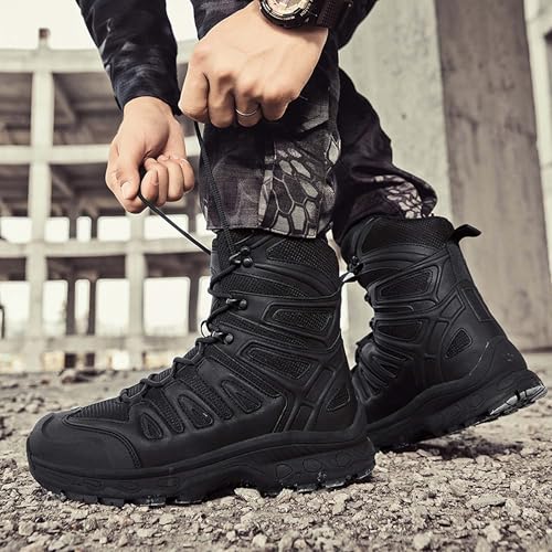 Men's Waterproof Anti Slip Wear-Resistant Tactical Hiking Boots Military Work Boots Combat Boots Outdoor Hiking Breathable Military Shoes4