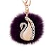 Produktbild Da.Wa 14x8cm Keychain Beutel-Kette Auto-Anhänger Schwan Plüsch Schlüsselanhänger Schlüsselbund Mädchen Tasche Telefon Anhänger