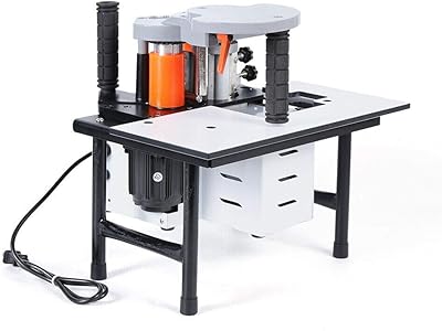 Edge Bander, 110V 5mmin Portable Woodworking Edge Banding Machine Wood PVC Double Side Gluing Edge Bander 10-60mm Width for Straight & Arc Edges