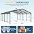 Wisteria Lane 20'x20' Metal Carport with Updated Roof & Enhanced Base, Heavy Duty Canopy Carport Garage, Vertaile for Car, Truck, Boat, Tractors, Party, Dark Gray