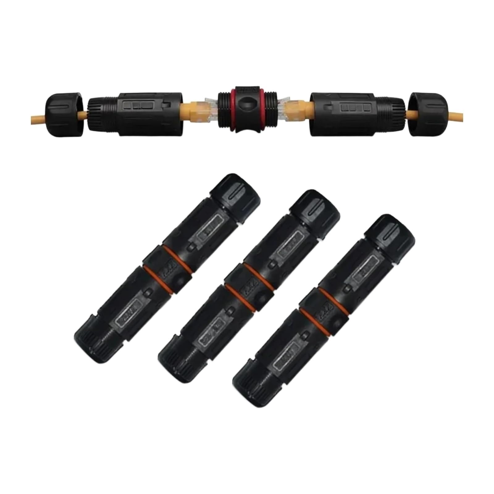 1PCS RJ45 CAT5E Connettori di rete esterni IP68 M20 4.5-14.5mm